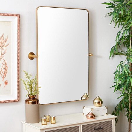 Safavieh 3.8 x 24 x 36 in. Delinah Brass Mirror MRR2001C